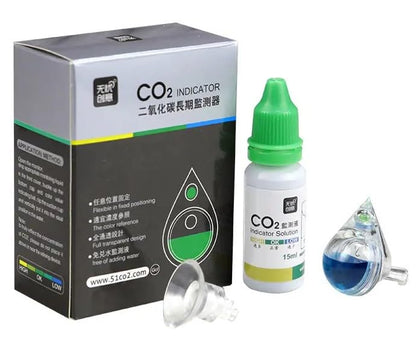 PetzLifeworld Planted Aquarium Water Drop Model Acrylic Co2 Drop Checker | Co2 Indicator with Solution 15ML | Imported | High Accuracy