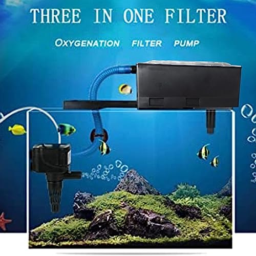 Bluepet 3 in 1 Energy Saving Aerobic Pumping Cycle Top Filter for Aquarium Fish Tank with Free 1 Feet Sponge