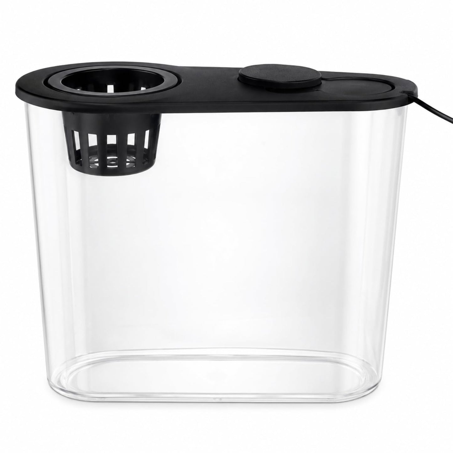 petzlifeworld PS-30L Fish Tank with Plant Growing Basket & 7-Color LED Light | 10L Desktop Aquarium (30 x 13 x 28 cm) | Crystal Clear Aquatic Tank for Guppy, Betta & Small Fish | Modern Home