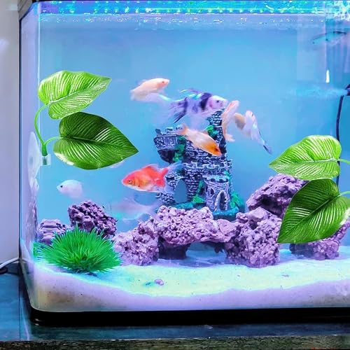 Petzlifeworld 2 Pcs Double Leaf Betta Rest Area Plant Pad Simulating The Natural Habitat for Betta Spawning Grounds Breeding Bed | BPA Free | Safe For Fish