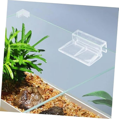 PetzLifeworld6 Pcs Acrylic Aquarium Fish Tank Glass Clossing Top Lid Cover Support Clip Clamp for Rimless Aquarium and Top Open Glass Support Suitable for Tank Thickness