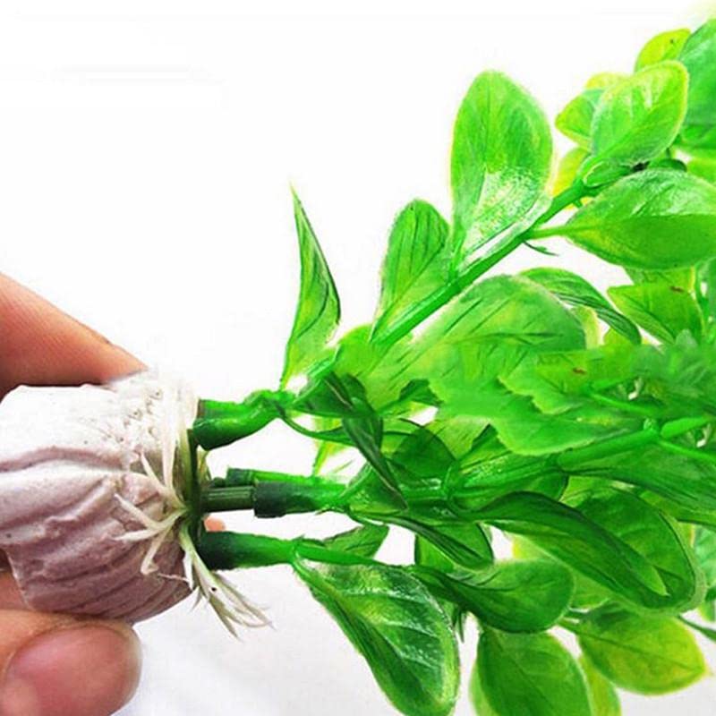 PetzLifeworld 12 Inch Green Rotella Aquarium Fish Tank Decoration Plastic Plants | Artificial Plants for Indoor Home and Office Decoration 6 Pcs Pack