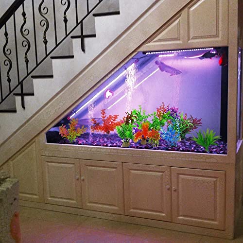Petzlifeworld Artificial Aquarium Plants Fish Tank Decorations Plastic Aquarium Plants (Random Color) (Pack of 5)