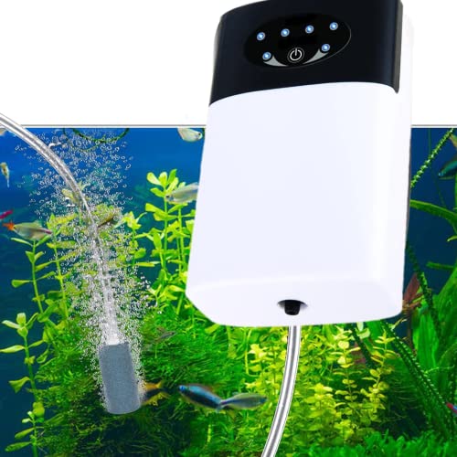 PetzLifeworld Premium White SingleWay Airpump AC/DC -VY-198|with Air Tube and Air Stones |for Aquarium,Fishing and Power Outage|with USB Plug Can Connect with Mobile Charger or Laptop Or Car Charger