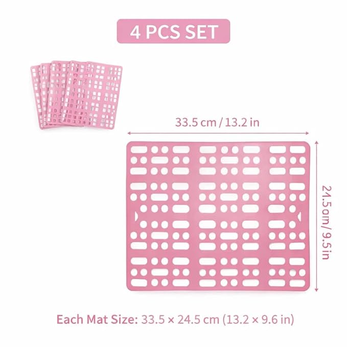 Petzlifeworld (34 * 25 Cm) Pet Cage Mat for Rabbit, Guinea Pig, Hamster Waterproof Plastic Feet Pads | Non-Slip Resting Floor Mats For Cats, Dogs, Bunny | Water Proof | Easy To Clean Cage Pads, Pink