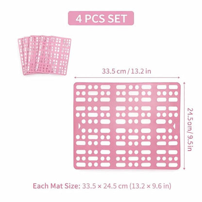 Petzlifeworld (34 * 25 Cm) Pet Cage Mat for Rabbit, Guinea Pig, Hamster Waterproof Plastic Feet Pads | Non-Slip Resting Floor Mats For Cats, Dogs, Bunny | Water Proof | Easy To Clean Cage Pads, Pink