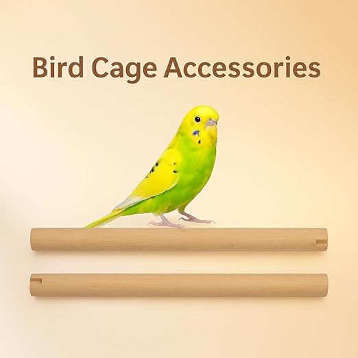 PetzLifeworld 2pcs 2 Feet Natural Wooden Stick for Bird Cage – Sturdy Standing Poles for Parrots, Budgerigars & African Love Birds | Durable Wooden Design for Comfort & Activity (Only Stick)