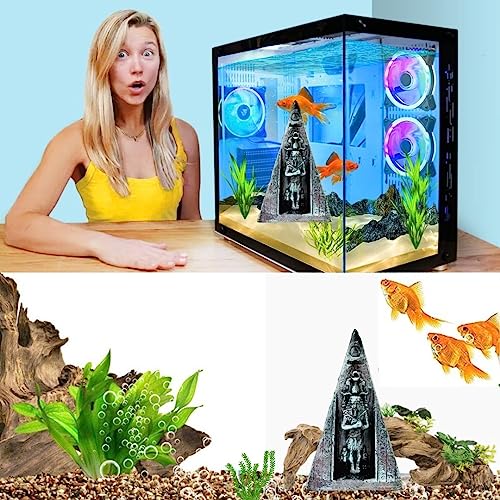 PetzLifeworld 6.5 Inch Ancient Egypt Pyramid for Aquarium and Home Decoration | 3D Structure | Hallow Fibre Material | Realistic Look