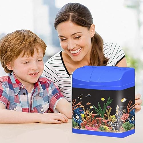 Petzlifeworld Acrylic Betta Tank Easy Handling Suitable for Home, Office, Kitchen Refrigerator Decoration | Water Capacity – 1 Litre | Top Open Type (Tank Only | Colour May Vary)