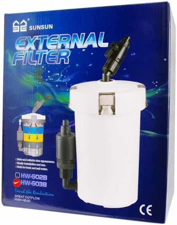 Petzlifeworld Sunsun HW-603B Multi Stage External Canister Filter for Aquarium Fish Tank | Suitable for 1.5 Feet to 2.5 Feet Tank | Multi-Layer Sponge Filtration | Easy Maintenance | Fresh & Salt Water