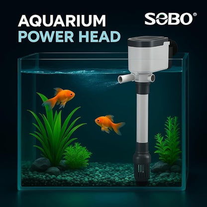 SOBO AQ Series Upgraded Version Aquarium White 3 in 1 Submersible Water Filter Pump Power Head