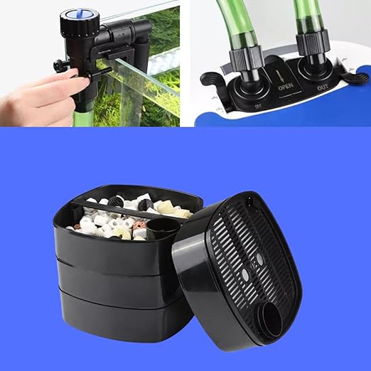 Canister filter with clearance uv sterilizer