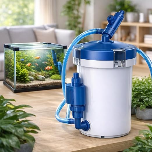 Sunsun YW-02B | 400L/H | 6W | Upto 3 Feet Fish Tanks, High Efficiency Aquarium External Canister Filter | Adjustable Flow Control | Multilayer Filtration System by Petzlifeworld