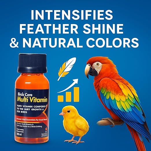Birds Care Multi Vitamin 60ML (Pack of 2) for All Birds Health Supplements by Petzlifeworld