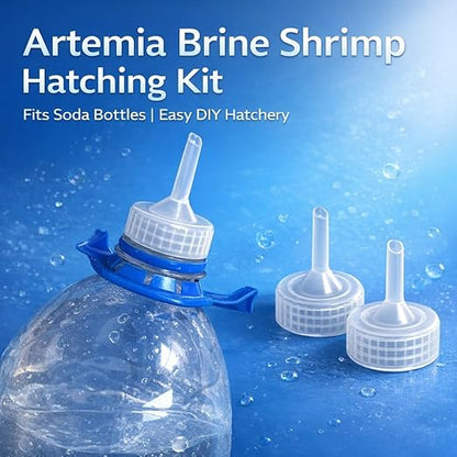 Petzlifeworld (6 PCS) Artemia Brine Shrimp Hatching Kit Caps – Soda Bottle Compatible DIY Hatchery Tool for Aquarium Fish Feeding | Transparent, Leak-Proof, Easy to Use