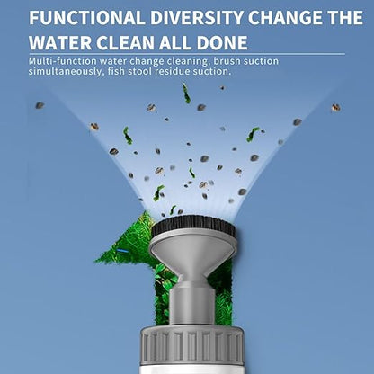 Yee Automatic Aquarium Water Changer Electric Gravel Cleaner | 7-in-1 Fish Tank Vacuum Cleaner with 15KPA Strong Suction, Sand Washer, Water Pump for Aquarium Cleaning