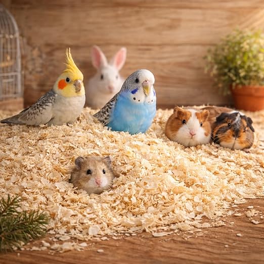 petzlifeworld 200 GRM Wood Shaving for Birds, Hamsters & Small Animals – Natural Pine Bedding | Odor Control | High Absorption | Low Dust | Nesting & Cage Base Material