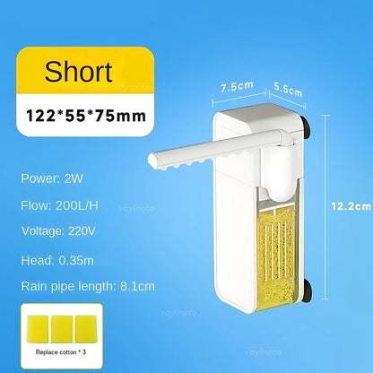 Petzlifeworld 3-in-1 Nano Waterfall Filter for Water Purification, Circulation, Oxygen