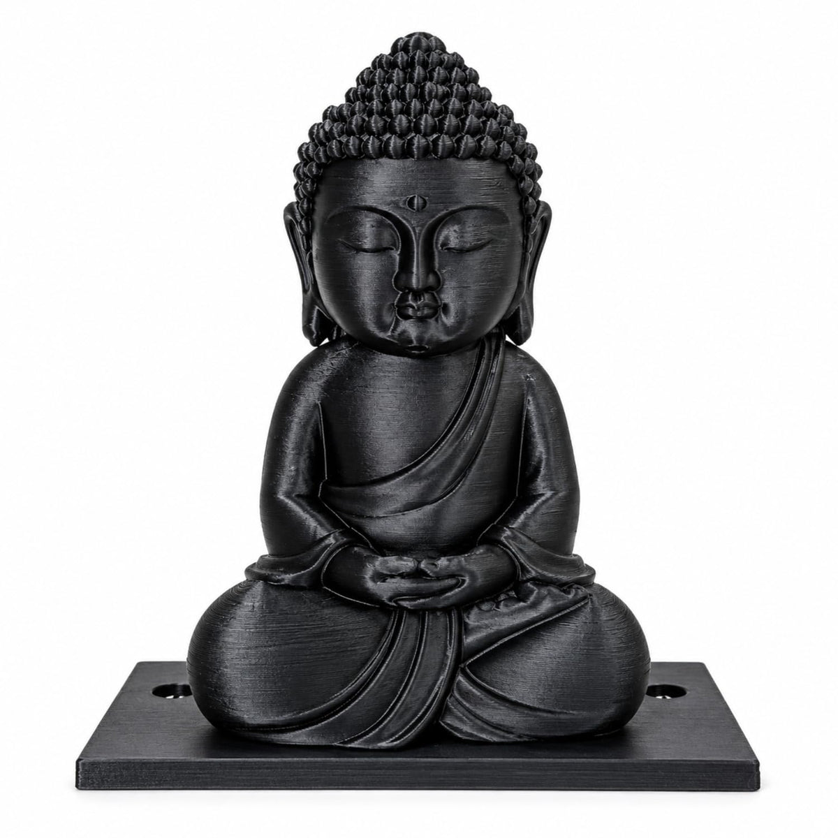 petzlifeworld 3D Printed Black Buddha Aquarium Air Bubble Decoration | Mini Buddha Statue for Fish Tank | Air Pump Operated Bubbler Ornament with Rear Airline Connection | Meditation Aquascaping Decor