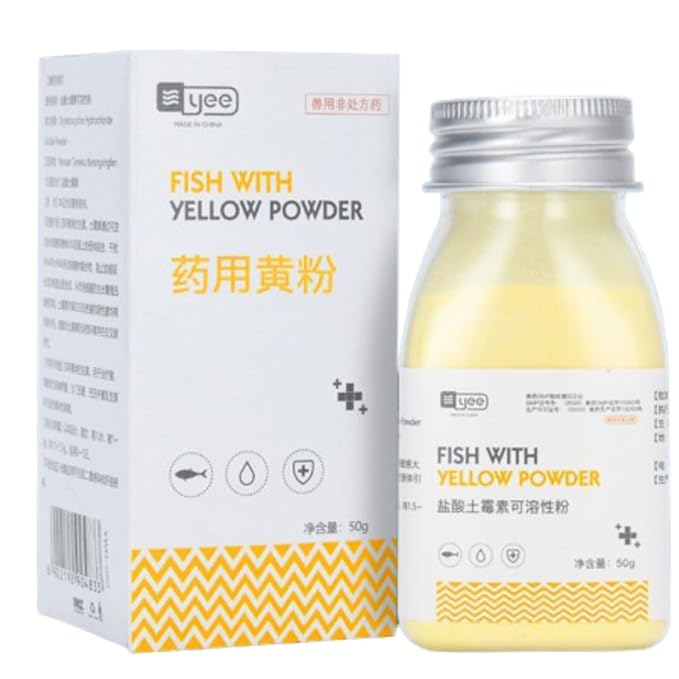 50g Instant Yellow Powder – Aquarium Fish Tank Medication, Bacterial Treatment For Ornamental Fish