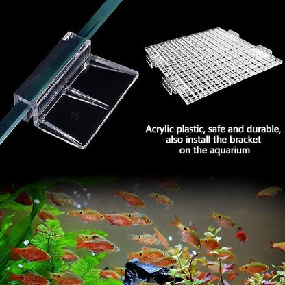 PetzLifeworld6 Pcs Acrylic Aquarium Fish Tank Glass Clossing Top Lid Cover Support Clip Clamp for Rimless Aquarium and Top Open Glass Support Suitable for Tank Thickness