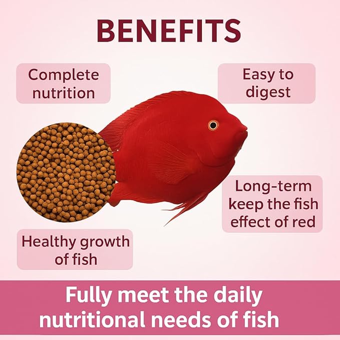 Inch Gold Red Parrot Color Enhancer Fish Food