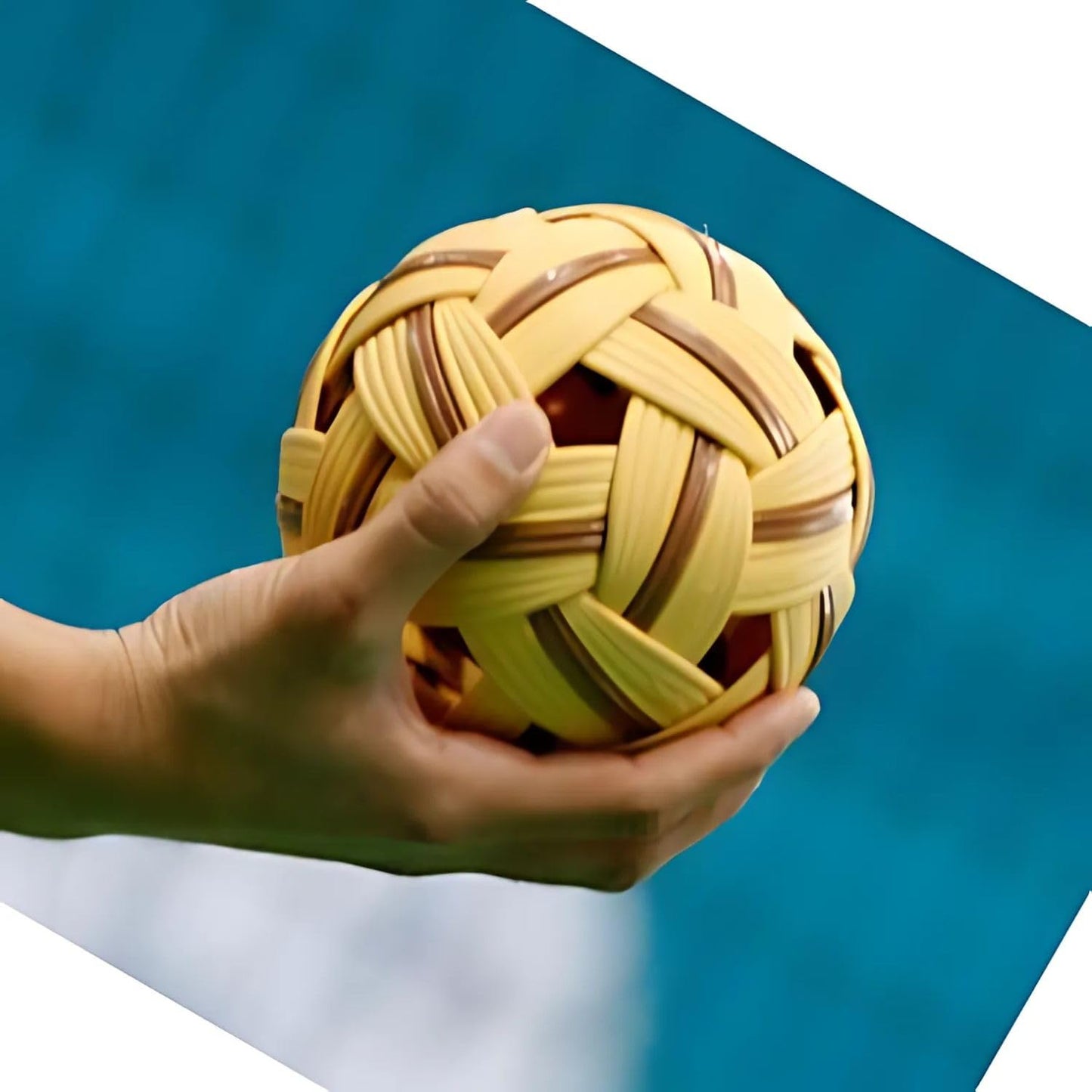 petzlifeworld Marathon MT-908 International Male Competition Sepak Takraw Ball | Rubber Skin Rattan-Style | Durable & Lightweight | Made in Thailand | Official Size for Athletes, Teens & Adults