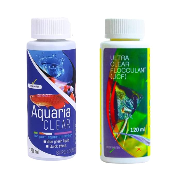 Petzlifeworld Aquatic Remedies Aquarium Fish Tank Water Clarifier | Quickly Removes Cloudiness | Makes Crystal Clear Fish Tanks (Aqua Clear 120Ml+Ucf 120 Ml Combopack 2 * 120-240Ml)