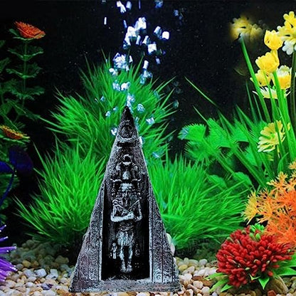 PetzLifeworld 6.5 Inch Ancient Egypt Pyramid for Aquarium and Home Decoration | 3D Structure | Hallow Fibre Material | Realistic Look