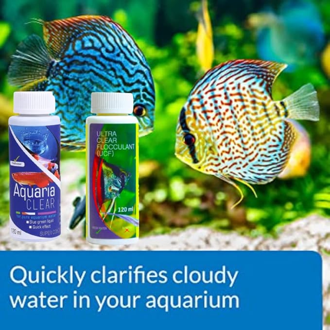 Petzlifeworld Aquatic Remedies Aquarium Fish Tank Water Clarifier | Quickly Removes Cloudiness | Makes Crystal Clear Fish Tanks (Aqua Clear 120Ml+Ucf 120 Ml Combopack 2 * 120-240Ml)