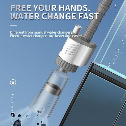 Yee Automatic Aquarium Water Changer Electric Gravel Cleaner | 7-in-1 Fish Tank Vacuum Cleaner with 15KPA Strong Suction, Sand Washer, Water Pump for Aquarium Cleaning