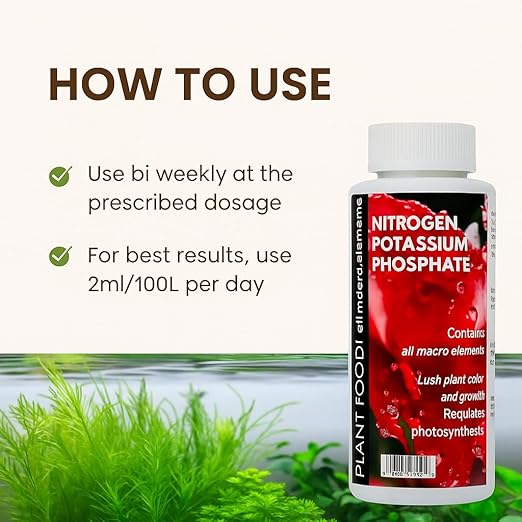 Aquatic Remedies Plant Food 120ml – Complete Macro Nutrients (N, P, K). Boosts Aquatic Plant Growth, Color, Health & Photosynthesis Naturally