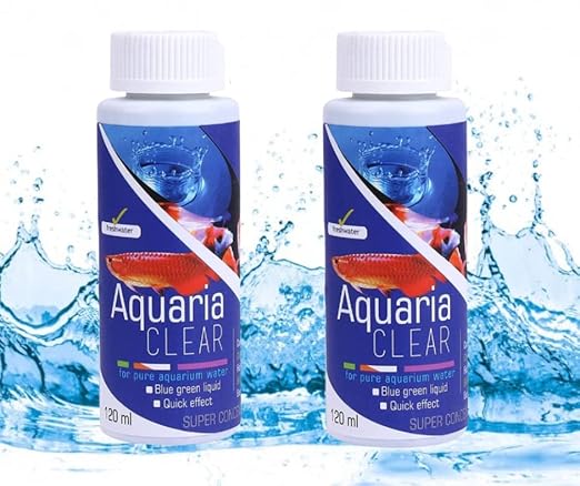 Petzlifeworld Aquatic Remedies Aquaria Clear for Aquarium Fish Tank Cloudy Water Remover | for Crystal Clear Water (Pack of 2 * 120 ML| 240 ML)