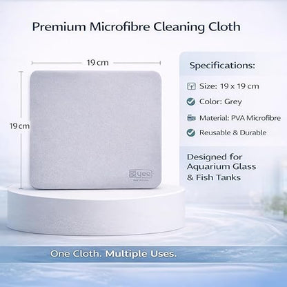 Yee Aquarium Fish Tank Glass Cleaning Cloth – Ultra Absorbent PVA Microfibre Towel, Lint-Free Non-Scratch Cleaner, Quick Dry Reusable Cloth for Crystal Clear Tank Glass