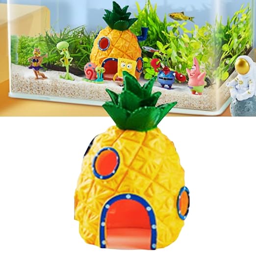 PetzLifeworld Colourfull Pipeapple House  Aquarium Fish Tank Decoration Toys