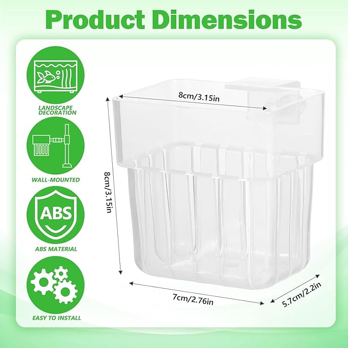 petzlifeworld 1 Pcs White Plastic Hanging (Screw Type) Water Plant Holder Pot for Aquarium Fish Tank, Aquaponic Plant Growing Landscape Plants Aquascape Decoration Water Plants by Petzlifeworld