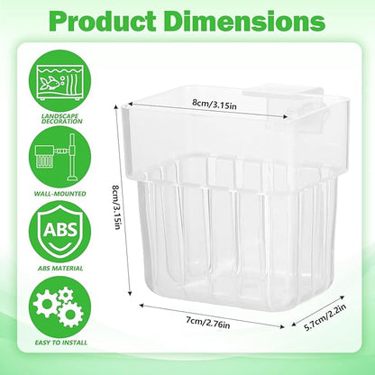 petzlifeworld 1 Pcs White Plastic Hanging (Screw Type) Water Plant Holder Pot for Aquarium Fish Tank, Aquaponic Plant Growing Landscape Plants Aquascape Decoration Water Plants by Petzlifeworld