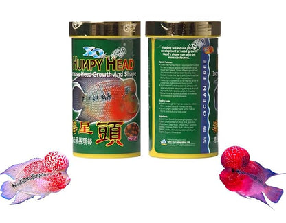 Ocean Free XO Green (Original) Fish Food, 280ML/100G | Increase Head Growth and Shape for Flowerhorn Fish by Petzlifeworld