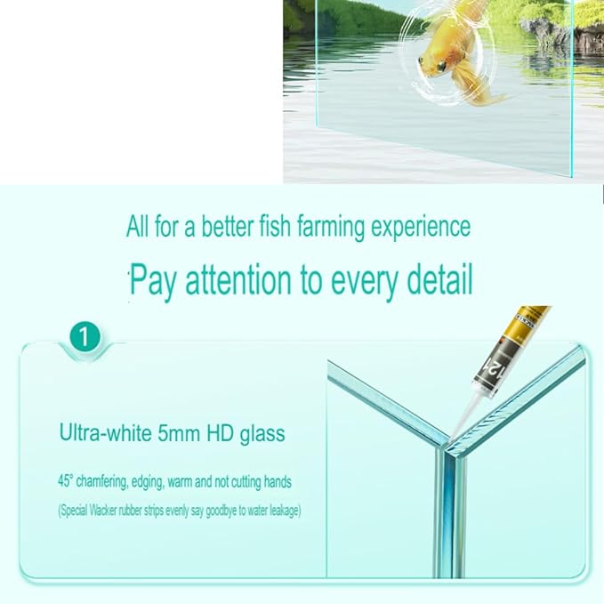 Petzlifeworld Mini Micro Sky City Landscape Ultra Clear 4K Glass Aquarium Fish Tank Complete Set with Filter, Light, Sand, Decoration (Landscape) Suitable for Betta, Desktop and Gifting |18 * 14 * 13 CM