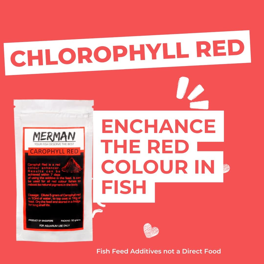 Merman (5G) Aquarium Fish Colour Enhancer Feed Additive Supplement (Carophyll Red