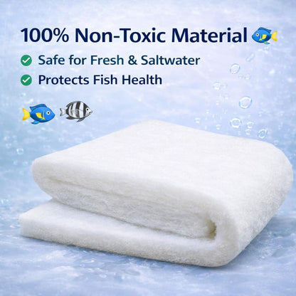 Petzlifeworld Biological Aquarium Filter Sponge Pad 100x13.5x3cm | Non-Toxic Bio Foam for Fish Tank | Improves Water Clarity | Reusable Filtration Media for Fresh & Saltwater Aquariums