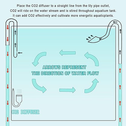petzlifeworld  Aquarium Lily without surface skimmer Inflow Outflow Pipes Set for Aquarium Canister Filter - Aquarium Planted Tank Aquascaping