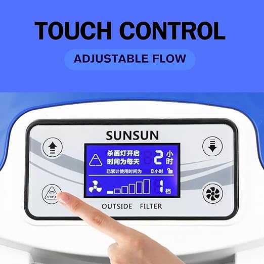 Sunsun HW-3000 Digital Display Canister Filter Built in 9W UV Sterilizer with Adjustable Flow Contorl for Aquarium Fish Tank