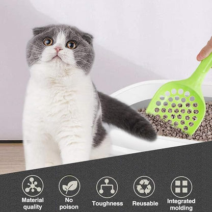 Petzlifeworld Pack of 2 Cat Litter Scoop (Small Hole + Big Hole) | Made of Plastic Material | Durable and Lightweight | Random Colour