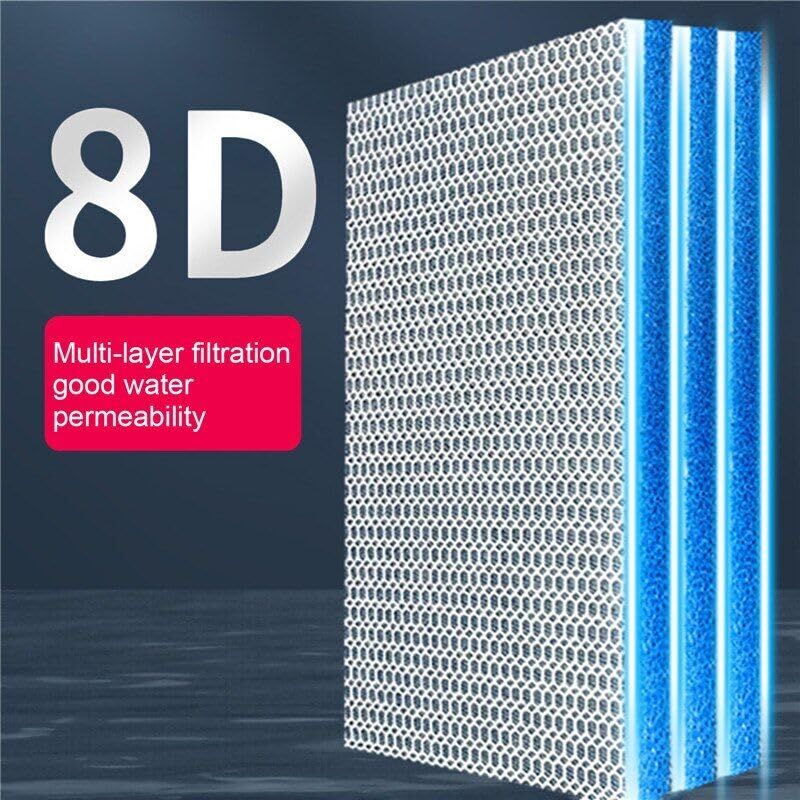 YEE Upgraded 8D Multi Layer Reusable Aquarium and Koi Pond Filter Media Sponge for Cyrstal Clear Water | No Clog | Washable | Long Lasting (120 * 30 CM)