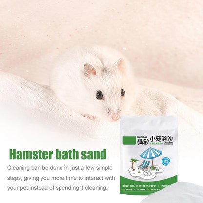 Petzlifeworld 1.2Kg Natural Silica Bath Sand for Hamster | Odor-Control Grooming Sand for Hamsters, Guinea Pigs, Gerbils & Chinchillas