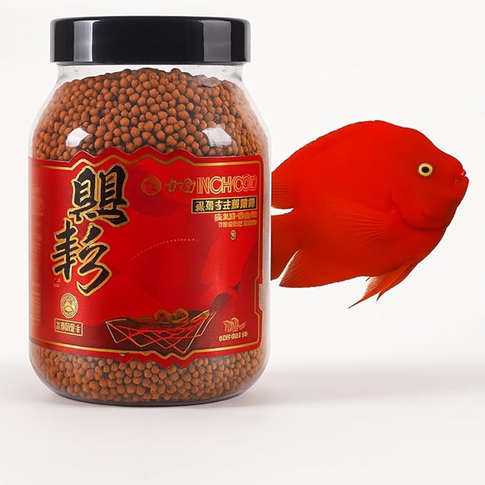 Inch Gold Red Parrot Color Enhancer Fish Food
