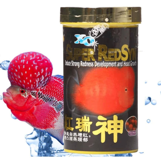 Ocean Free XO Super Redsyn (Original) Fish Food, 100G/280ML | Induce Strong Redness Development and Head Growth for Flowerhorn, Cichild, etc.