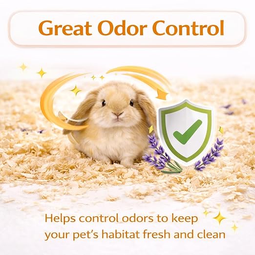 petzlifeworld Lavender Scented Small Pet Bedding 1KG | Soft & Highly Absorbent Wood Shavings | Low Dust Formula | Odor Control | Safe for Hamsters, Guinea Pigs, Rabbits & Other Small Animals