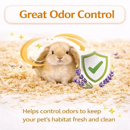 petzlifeworld Lavender Scented Small Pet Bedding 1KG | Soft & Highly Absorbent Wood Shavings | Low Dust Formula | Odor Control | Safe for Hamsters, Guinea Pigs, Rabbits & Other Small Animals